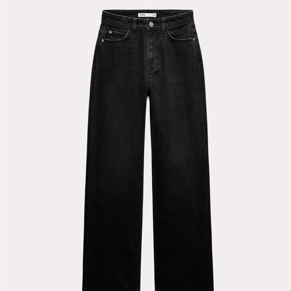 Zara Women's Straight Leg Black Jeans